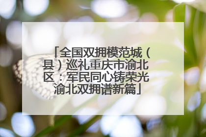 全国双拥模范城（县）巡礼重庆市渝北区：军民同心铸荣光 渝北双拥谱新篇