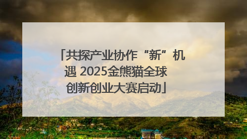 共探产业协作“新”机遇 2025金熊猫全球创新创业大赛启动