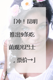 冲！昆明推出9条吃菌观光巴士，票价→