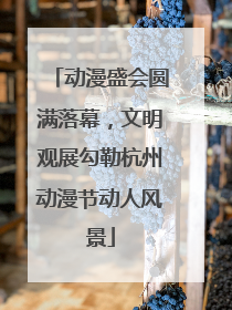 动漫盛会圆满落幕，文明观展勾勒杭州动漫节动人风景