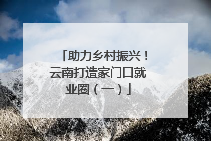 助力乡村振兴！云南打造家门口就业圈（一）