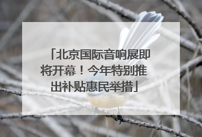 北京国际音响展即将开幕！今年特别推出补贴惠民举措