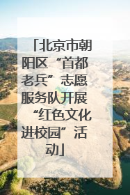 北京市朝阳区“首都老兵”志愿服务队开展“红色文化进校园”活动