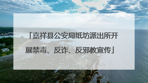 嘉祥县公安局纸坊派出所开展禁毒、反诈、反邪教宣传