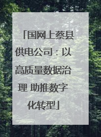 国网上蔡县供电公司：以高质量数据治理 助推数字化转型