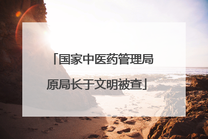 国家中医药管理局原局长于文明被查