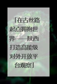 在古丝路起点拥抱世界——陕西打造高能级对外开放平台观察