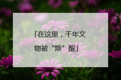 在这里，千年文物被“焕”醒