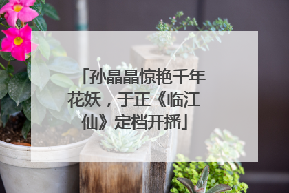 孙晶晶惊艳千年花妖，于正《临江仙》定档开播