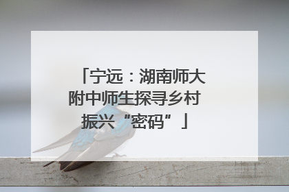 宁远：湖南师大附中师生探寻乡村振兴“密码”