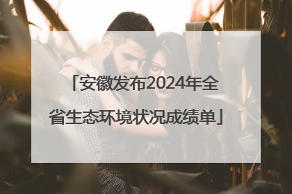 安徽发布2024年全省生态环境状况成绩单