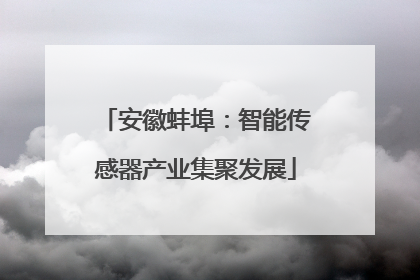 安徽蚌埠：智能传感器产业集聚发展