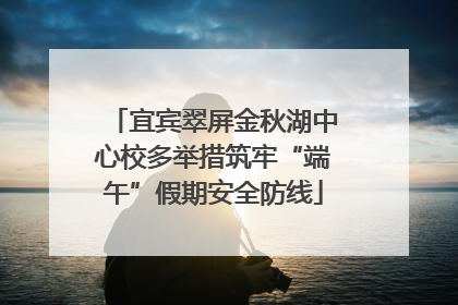 宜宾翠屏金秋湖中心校多举措筑牢“端午”假期安全防线