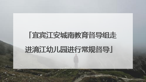 宜宾江安城南教育督导组走进淯江幼儿园进行常规督导