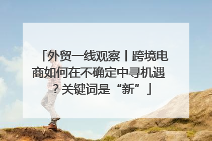 外贸一线观察丨跨境电商如何在不确定中寻机遇？关键词是“新”