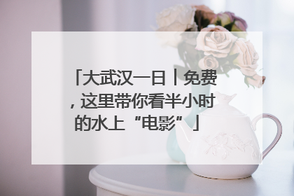 大武汉一日︱免费，这里带你看半小时的水上“电影”