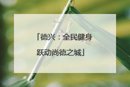 德兴：全民健身跃动尚德之城
