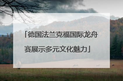 德国法兰克福国际龙舟赛展示多元文化魅力