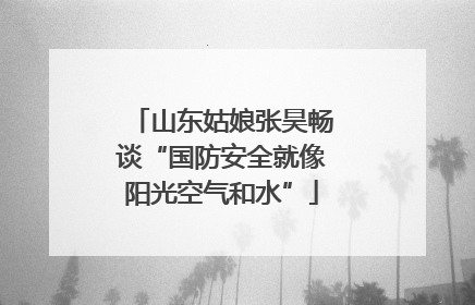 山东姑娘张昊畅谈“国防安全就像阳光空气和水”