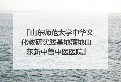 山东师范大学中华文化教研实践基地落地山东新中鲁中医医院