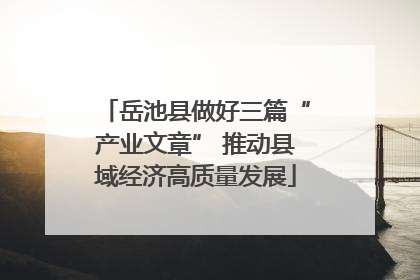 岳池县做好三篇“产业文章” 推动县域经济高质量发展