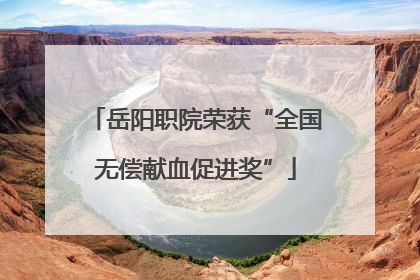 岳阳职院荣获“全国无偿献血促进奖”