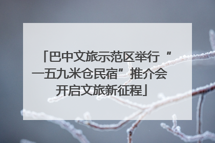 巴中文旅示范区举行“一五九米仓民宿”推介会 开启文旅新征程