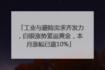 工业与避险需求齐发力，白银涨势紧逼黄金，本月涨幅已逾10%