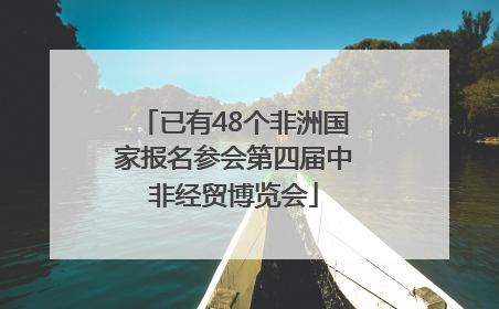 已有48个非洲国家报名参会第四届中非经贸博览会