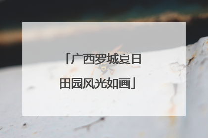 广西罗城夏日田园风光如画