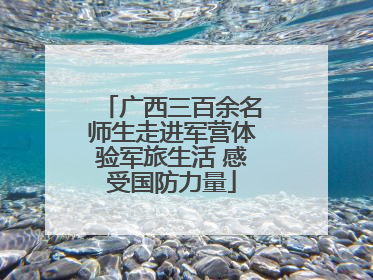 广西三百余名师生走进军营体验军旅生活 感受国防力量