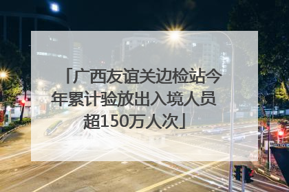 广西友谊关边检站今年累计验放出入境人员超150万人次
