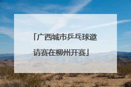 广西城市乒乓球邀请赛在柳州开赛