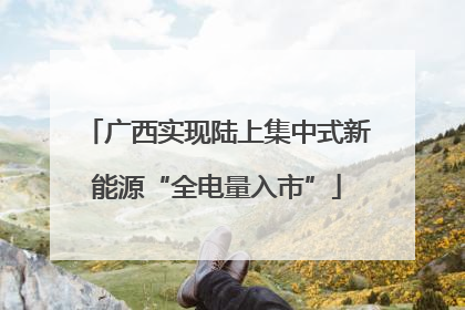 广西实现陆上集中式新能源“全电量入市”