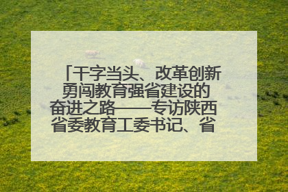 干字当头、改革创新 勇闯教育强省建设的奋进之路——专访陕西省委教育工委书记、省教育厅厅长王树声