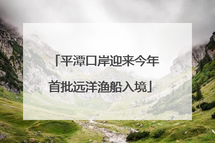 平潭口岸迎来今年首批远洋渔船入境