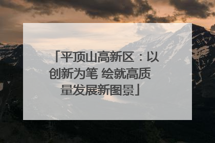 平顶山高新区：以创新为笔 绘就高质量发展新图景