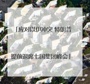 应对以伊冲突 特朗普提前退席七国集团峰会