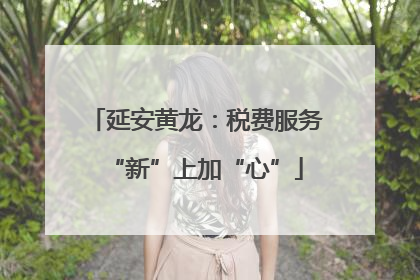 延安黄龙：税费服务“新”上加“心”