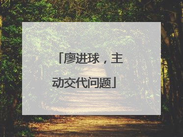 廖进球，主动交代问题