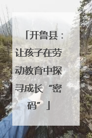 开鲁县：让孩子在劳动教育中探寻成长“密码”