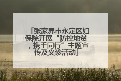 张家界市永定区妇保院开展“防控地贫，携手同行”主题宣传及义诊活动