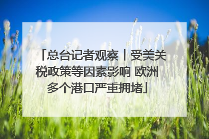 总台记者观察丨受美关税政策等因素影响 欧洲多个港口严重拥堵