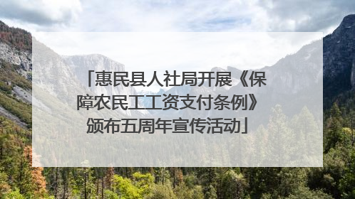 惠民县人社局开展《保障农民工工资支付条例》颁布五周年宣传活动