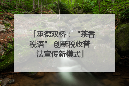 承德双桥：“茶香税语” 创新税收普法宣传新模式