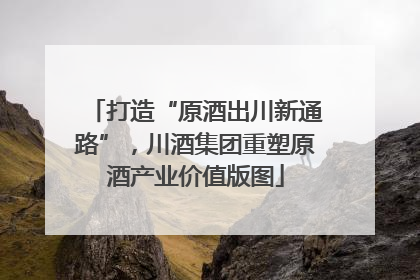 打造“原酒出川新通路”，川酒集团重塑原酒产业价值版图