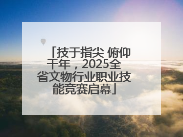 技于指尖 俯仰千年，2025全省文物行业职业技能竞赛启幕