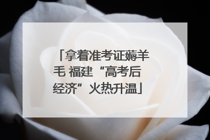 拿着准考证薅羊毛 福建“高考后经济”火热升温