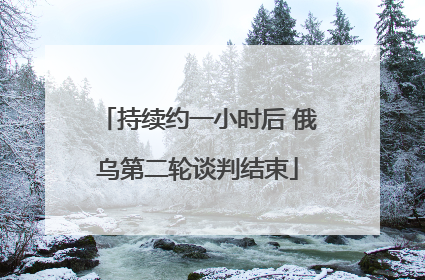 持续约一小时后 俄乌第二轮谈判结束