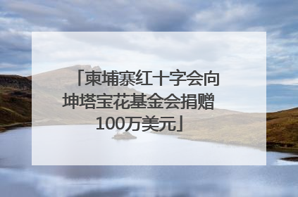 柬埔寨红十字会向坤塔宝花基金会捐赠100万美元